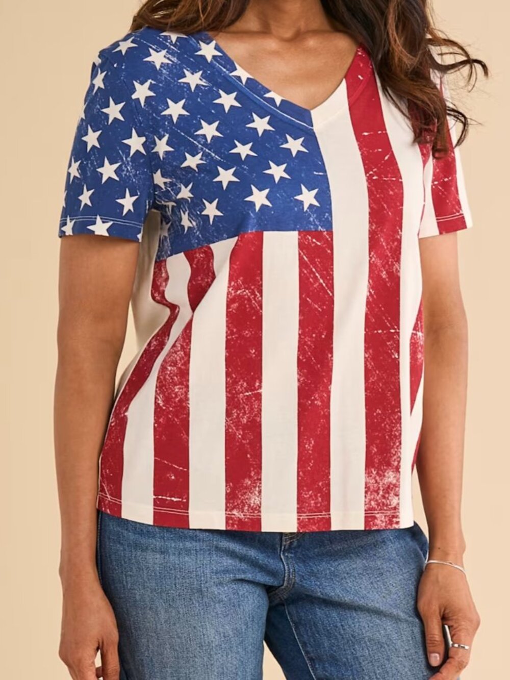 Cabela's Natural Reflections Vintage Flag Short Sleeve Tee Shirt -- NWT